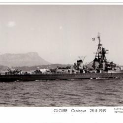 CPA - Marine Militaire -GLOIRE Croiseur 28-5-1949 N°1528