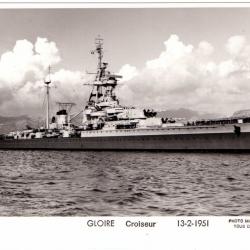 CPA - Marine Militaire -GLOIRE Croiseur 13-2-1951 N°1529