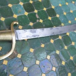 SABRE BRIQUET Klingenthal  1819   Nbreux poinçons sans fourreau 28 cannelures