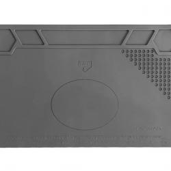 Tapis de nettoyage arme de poing en silicone gris