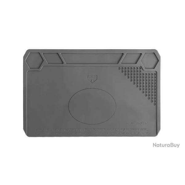 Tapis de nettoyage arme de poing en silicone gris