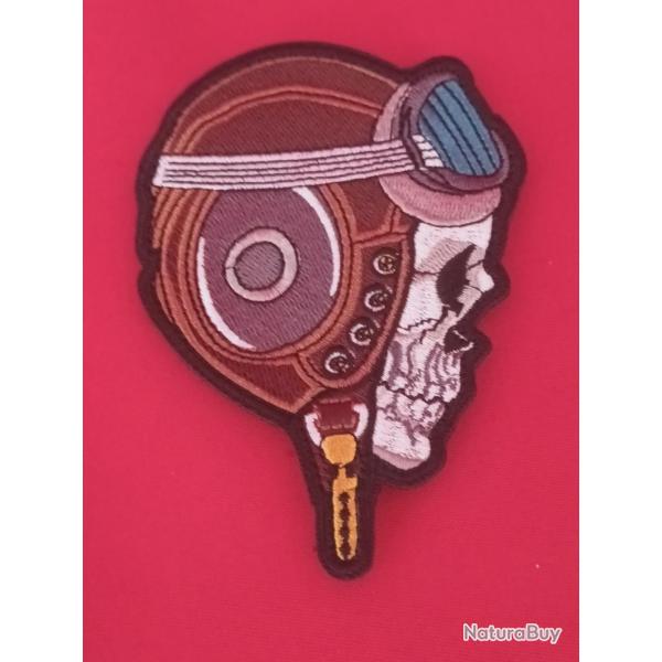 cusson brod emblme skull aviateurr systme scratch 10/7 cm
