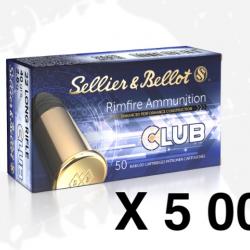 Carton de 5 000 munitions Sellier & Bellot - calibre .22 LR