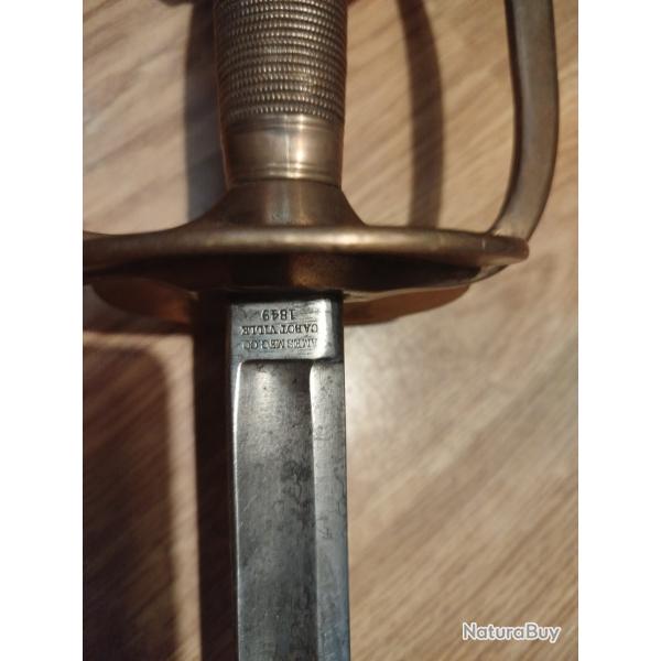 Lot sabre et pes guerre de scession