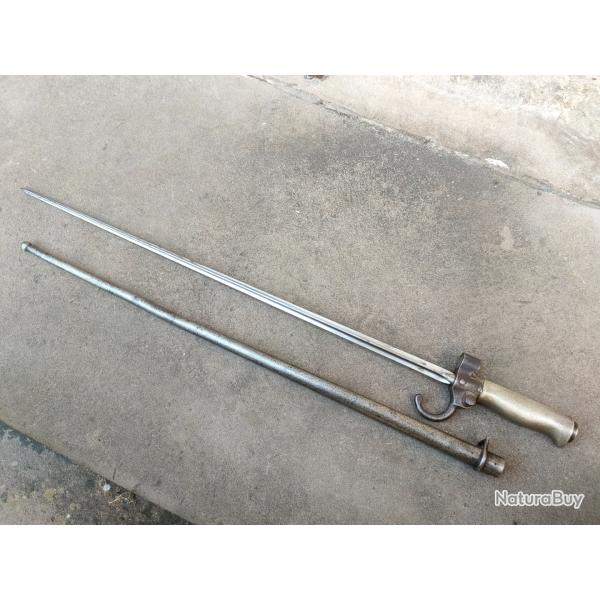 Baonnette pour fusil Lebel 86 93 avec fourreau