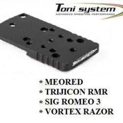 Embase TONI SYSTEM (type B) C-MORE - MEOSIGHT - TRIJICON - VORTEX pour CZ P10C - P10F