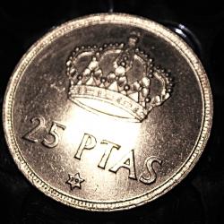 espagne piece de  25 pesetas 1975 ttb