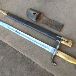 Baïonnette allemande ww1 pour Mauser 1871 avec son gousset d'origine