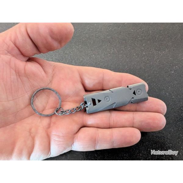 SIFFLET DE SURVIE DOUBLE TUBE 150DB HAUTE FREQUENCE FONCTIONNE EGALEMENT POUR LES CHIENS