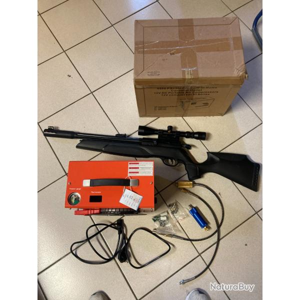 vends gamo arrow 19 j avec compresseur vevor trs peu servi .
