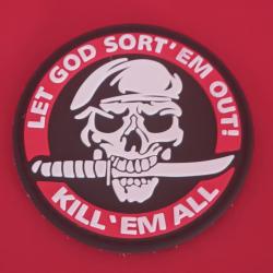 ÉCUSSON BRODÉ SKULL LEGIONNAIRE SYSTÈME SCRATCH 8CM