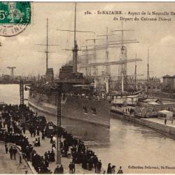 CPA - Marine Militaire - ST-NAZAIRE.Aspect de la Nouvelle Entree au moment du Depart  N°1538