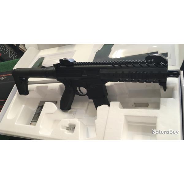 Pack Sig Sauer MPX  CO2 Calibre 4,5mm (.177) diabolo, 30 coups avec 2 Sparclettes 88grs neuf