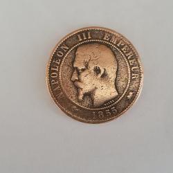 EMPIRE DES Français DIX CENTIMES NAPOLEON  III EMPEREUR DES Français 1855 EUGENIE ET NAPOLEON III