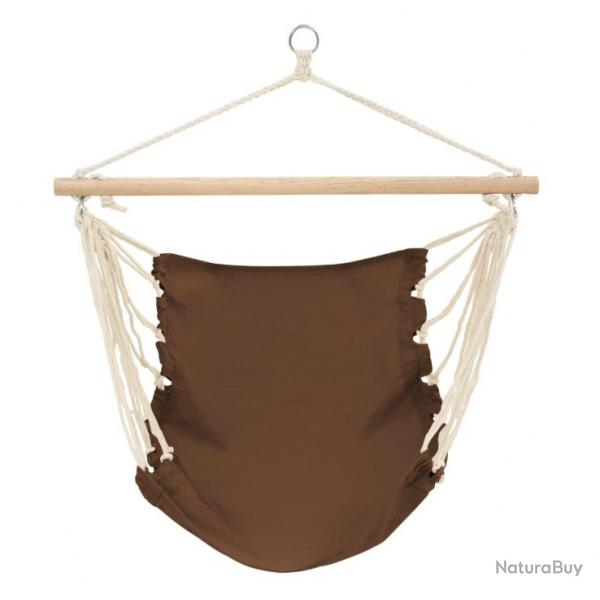 Hamac pliable marron en coton-polyester - Dtente portable pour l't