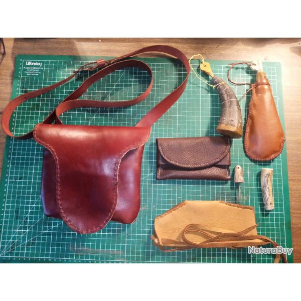 Ensemble trappeur, coureur des bois, old west pour tir poudre noire