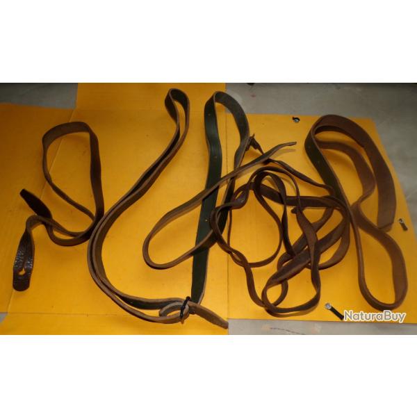 LOT DE SANGLES  EN CUIR POUR REPARATIONS DIVERSES , ETAT VOIR PHOTOS . POUR TOUT RENSEIGNEMENT ME CO