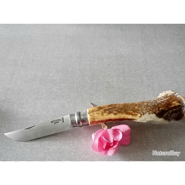 Couteau de poche pliant Opinel 10 bois de cerf