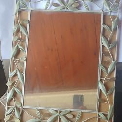 BEA MIROIR STYLE FEUILLES D'OLIVIERS EN MÉTAL