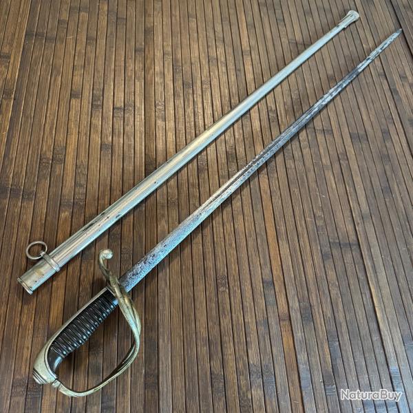 SABRE OFFICIER D'INFANTERIE 1882 FRANAIS DANS SON FOURREAU