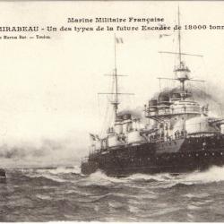 CPA - Marine Militaire Français - MIRABEAU - Un des types de future Escadre de 18000 tonnes N°1551