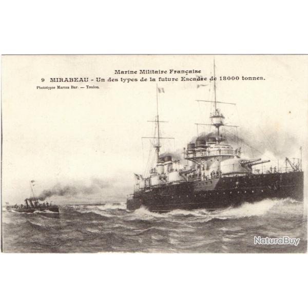 CPA - Marine Militaire Franais - MIRABEAU - Un des types de future Escadre de 18000 tonnes N1551