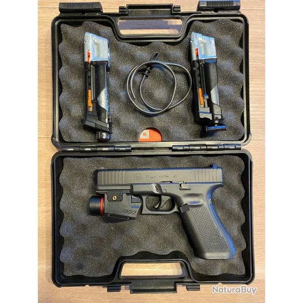 Glock 17 Gen5 T4E cal.43 avec mallette Catgorie D + chargeur supplmentaire 5 joules