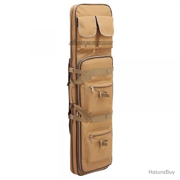 tui Souple Tactique de Fusils Pistolets Sac  Dos Transport Carabine Chasse Airsoft Tir Marron 85cm