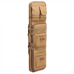 Étui Souple Tactique Fusils Pistolets Sac à Dos Transport Carabine Chasse Airsoft Tir Marron 120cm