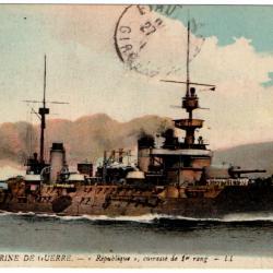 CPA - MARINE DE GUERRE -République cuirasse de 1 er rang N°1548