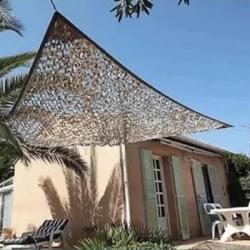 Filet de camouflage triangulaire 80% d'ombrage - Sable 3x3m Sable