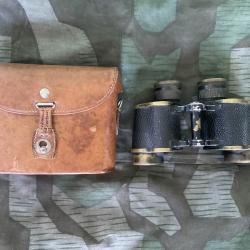 Jumelles Officier militaires suisses WWII - Kern Aarau 8×30 (1943) + étui cuir original