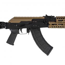Carabine PSA AK-P GF3 Folding Pistol with ALG Trigger, FDE Picatinny Dust Cover, and FDE M-Lok Handg