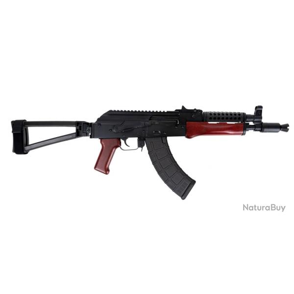 Carabine PSA AK-P GF3 Triangle Side Folding Pistol with Cheese Grater Upper Hand Guard, Redwood