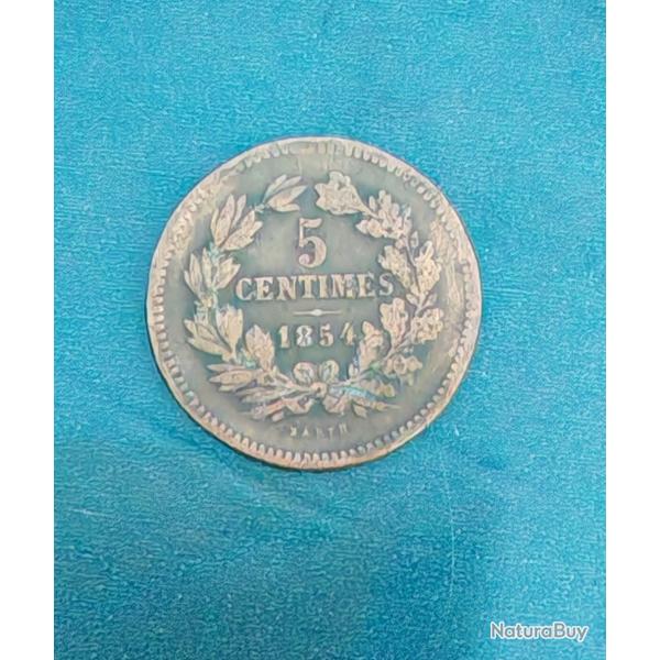 5 centimes Grand Duch de Luxembourg 1854 - pice de Monnaie
