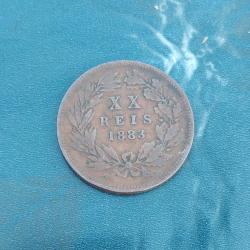 20 Reis Luiz I 1883 - Pièce de monnaie Portugal