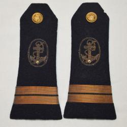 PATTES D'EPAULE ADMINISTRATEUR DES COLONIES OU OFFICIER MARINE-1930-2° WW-INDOCHINE