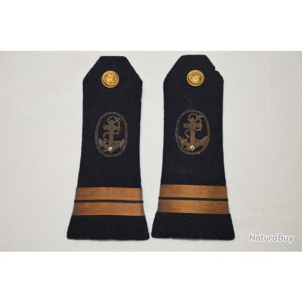 PATTES D'EPAULE ADMINISTRATEUR DES COLONIES OU OFFICIER MARINE-1930-2 WW-INDOCHINE