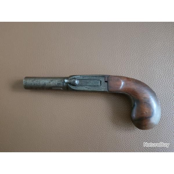 Pistolet coffre a percussion noye ELG