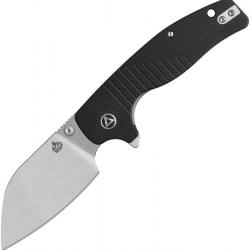 Couteau QSP ChefMaster Lame Sheepsfoot Satin Acier 14C28N Manche G10 Noir Liner Lock QS163A1