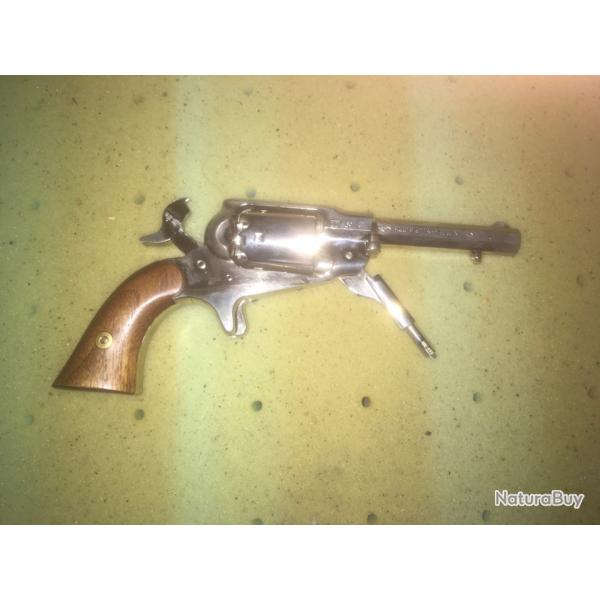 REVOLVER PIETTA 1863 REMINGTON POCKET (rplique) LAITON NICKELE CHROME CALIBRE 31