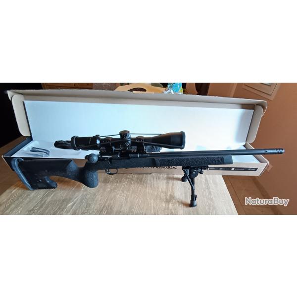 CZ 457 LRP Long Range Precision (Couleur: Noir) presque neuf, peut tir avec boite