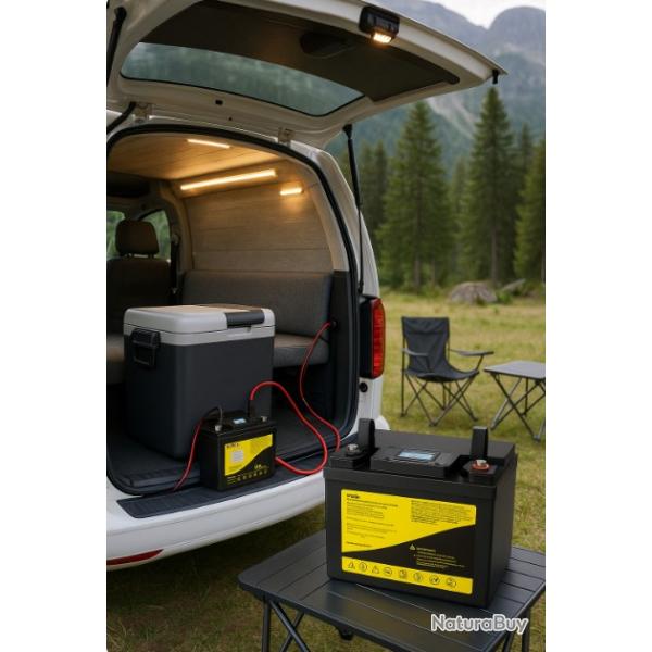 Batterie 12V 60Ah nergie Solaire Camping-Car Onduleur Bateau Moteur Randonne Chasse Peche Outdoor