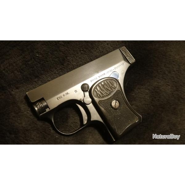 Pistolet FRITZ MANN 6.35 catgorie D2 excellent tat