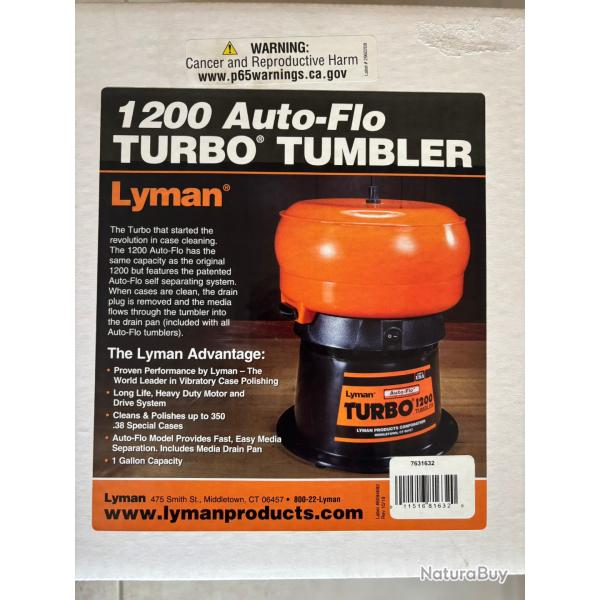 Lyman Tumbler 1200 Auto-flo Turbo - Nettoyeur de douilles