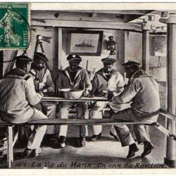 CPA - Marine Militaire-La Vie du Marin.Un coin du Réfectoire  N°1412