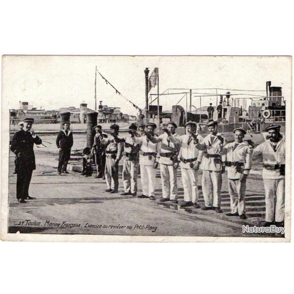 CPA - Marine Militaire-Toulon Marine Franaise.Exercice au revolver au Petit Rang  N1415