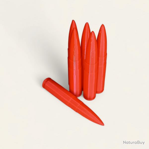 6 Cartouches Amortisseur/Manipulation Rouge en 300 AAC Blackout - Made in France