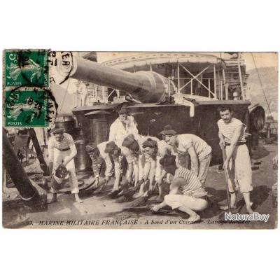 CPA 83 Toulon Marine Militaire - Lavage Du Pont - Carte Postale Ancienne 1900