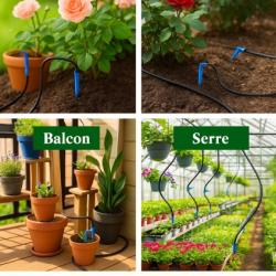 Kit Irrigation Solaire Goutte-à-Goutte 15m  Arrosage Automatique Jardin Balcon Serre Pompe Minuterie